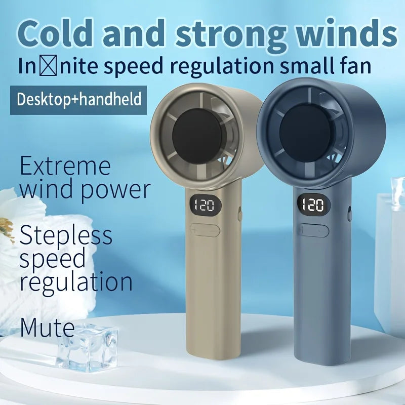 Portable Mini Handheld Fan – USB Rechargeable Cooling Fan for Travel & Summer Heat