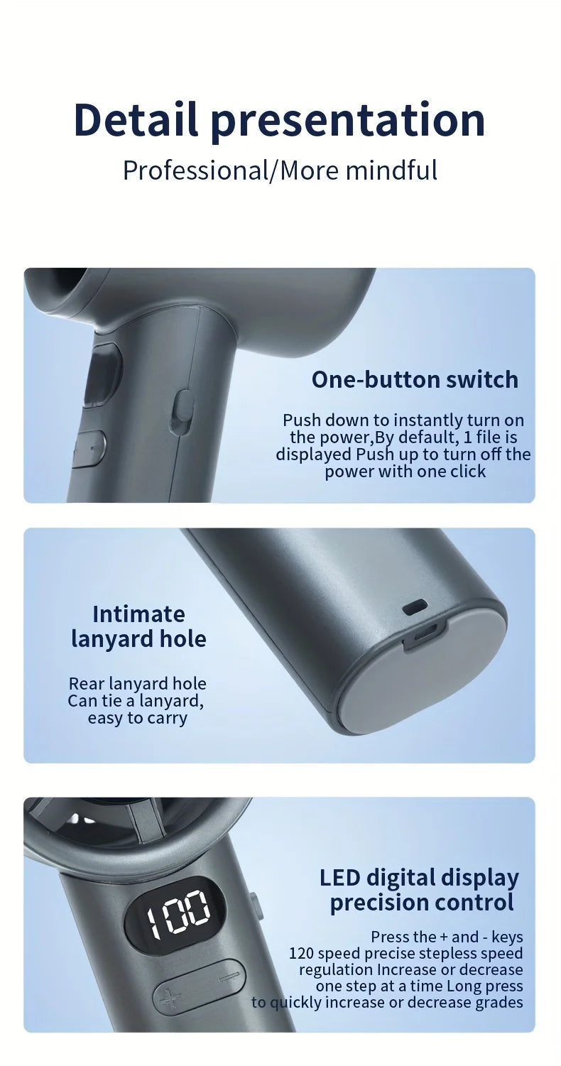 Portable Mini Handheld Fan – USB Rechargeable Cooling Fan for Travel & Summer Heat